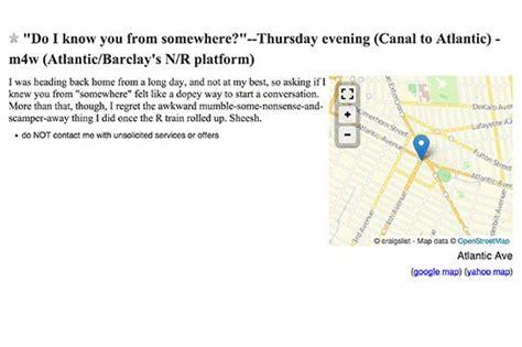 If you saw someone and want to be in touch, start your quest here. . Missed connections craigslist nyc